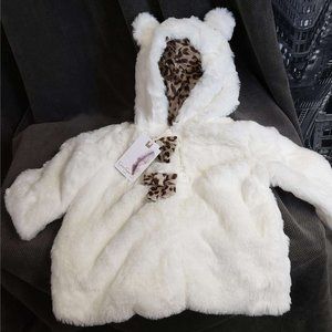 Faux Fur Hooded Jacket Lightweight 12M